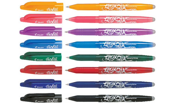 Pilot FriXion Erasable Rollerball Pen Medium 'Set 2 Go' Desk Set of 8 Assorted