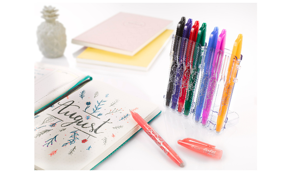 Pilot FriXion Erasable Rollerball Pen Medium 'Set 2 Go' Desk Set of 8 Assorted