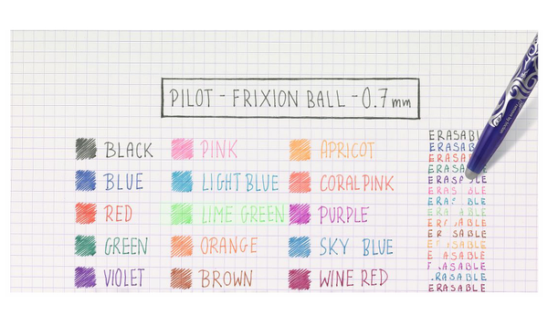 Pilot BLSFR7 FriXion Pen Refill Medium Pack of 3