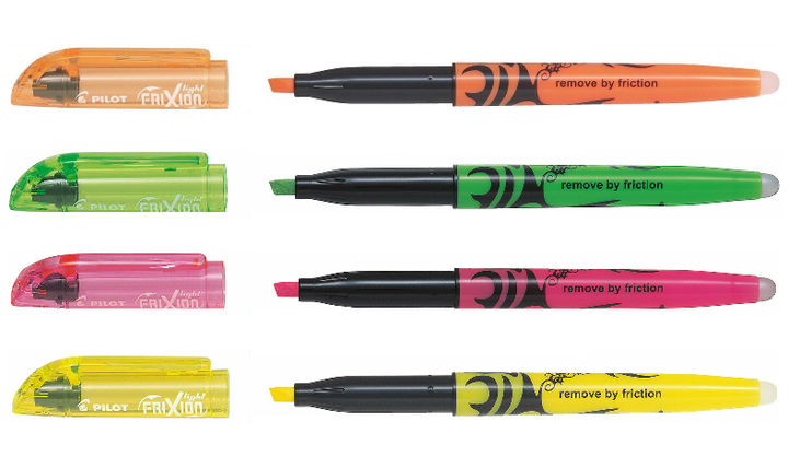 Pilot FriXion Light Erasable Highlighter Assorted Desk Set of 4