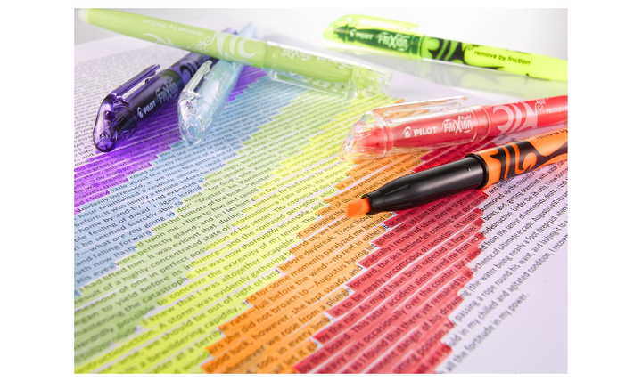 Pilot FriXion Light Erasable Highlighter Pen Wallet of 4 (Blue, Green, Yellow, Violet)