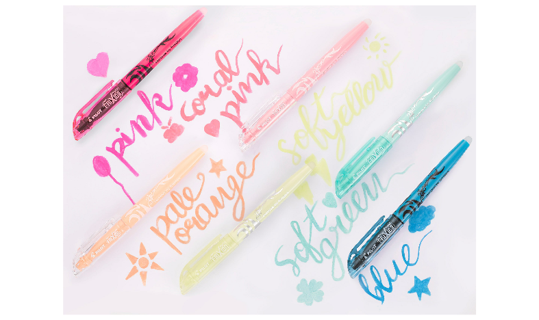 PILOT FriXion Light Soft Soft uitwisbare tekstmarkering, 3 stuks FriXion Light Soft 3er Set Pastelgeel/-groen/-violet