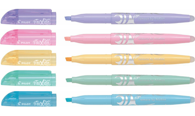 Pilot FriXion Light Soft Pastel Erasable Highlighter Pen Assorted Set of 5