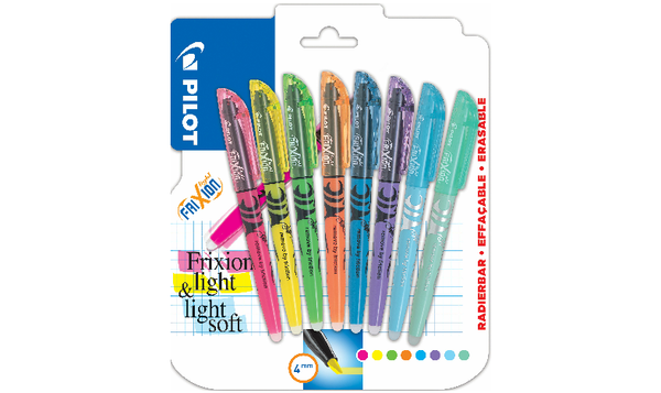 Pilot FriXion Light Soft Pastel Erasable Highlighter Set of 8