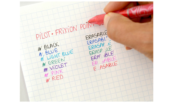 Pilot FriXion Point Erasable Rollerball Pen Assorted Set of 4 (Black Blue Green Red)