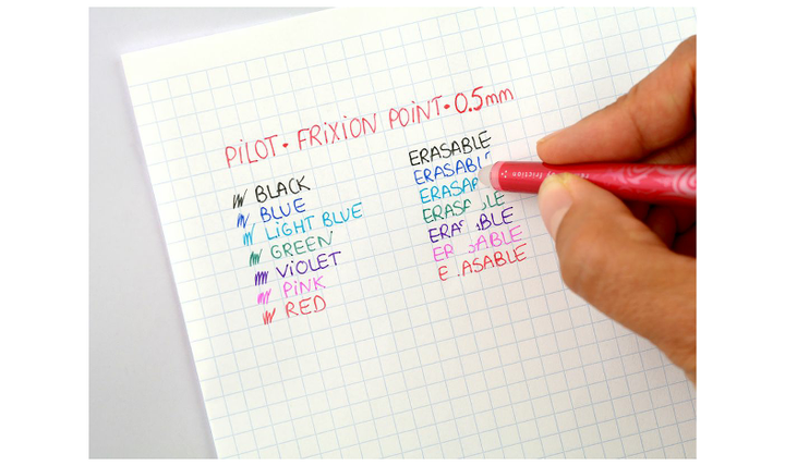 Pilot FriXion Point Erasable Rollerball Pen Assorted Set of 4 (Black Blue Green Red)