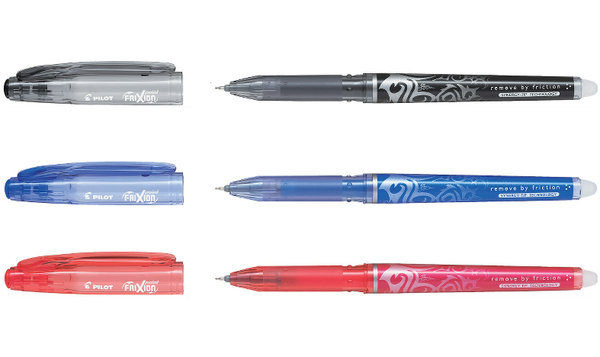 Pilot FriXion Point Erasable Rollerball Pen Assorted Set of 3 (Black Blue Red)