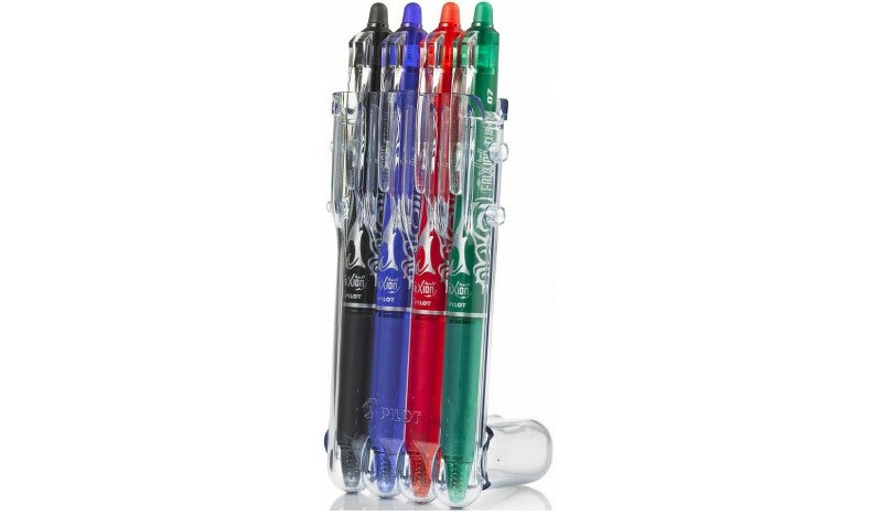 Pilot FriXion Clicker Erasable Rollerball Pen 07 Medium 4 Piece &