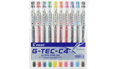 Pilot G-Tec-C4 Rollerball Pen BLGC4 Assorted Wallet of 10