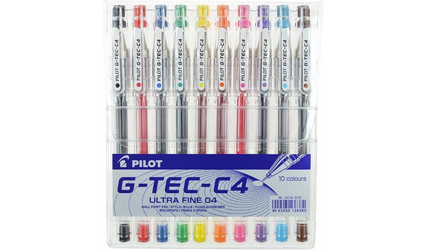 Pilot G-Tec-C4 Rollerball Pen BLGC4 Assorted Wallet of 10
