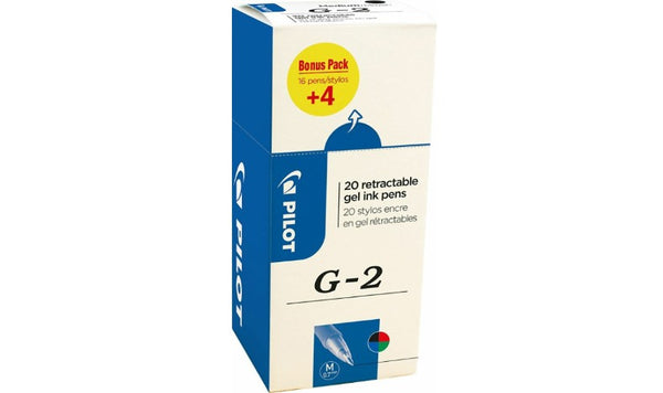 Pilot G2 07 Gel Ink Rollerball Pen BLG207 Box of 20 Assorted