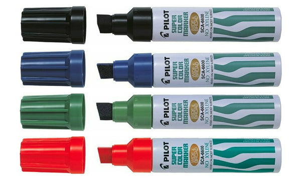 Pilot Super Color Jumbo Marker Pen Extra Broad Assorted Pack of 4