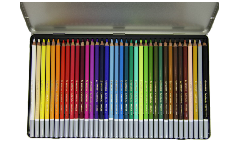 Chalk-Pastel Pencil - STABILO CarbOthello - ARTY+ - Tin of 36 - Assorted Colours
