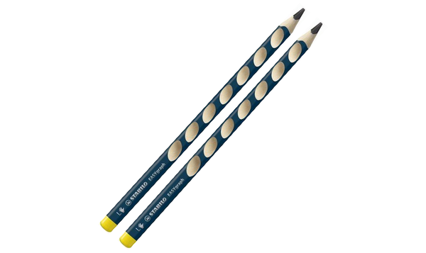 Ergonomic Graphite Pencil - STABILO EASYgraph - Left or Right Handed - Pack of 2 - Petrol - HB