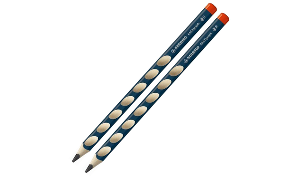 Ergonomic Graphite Pencil - STABILO EASYgraph - Left or Right Handed - Pack of 2 - Petrol - HB