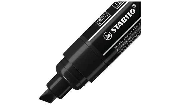 Acrylic Marker - STABILO FREE Acrylic - Mixed Tip Set of 3 - Black