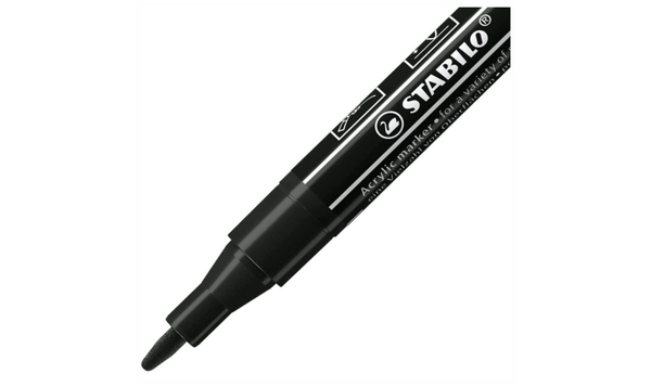 Acrylic Marker - STABILO FREE Acrylic - Mixed Tip Set of 3 - Black