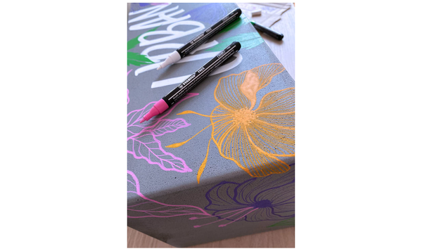 Acrylic Marker - STABILO FREE Acrylic - T300 2-3 mm Bullet Tip Candy - Wallet of 5 - Assorted Colours