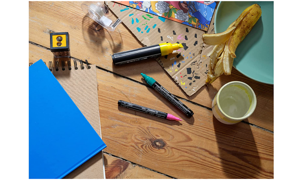 Acrylic Marker - STABILO FREE Acrylic - T300 2-3 mm Bullet Tip Vintage - Wallet of 5 - Assorted Colours