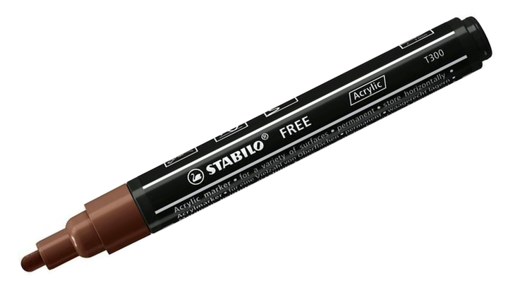 Acrylic Marker - STABILO Free Acrylic T300 2-3mm Bullet Tip - Assorted Pack Sizes and Colours