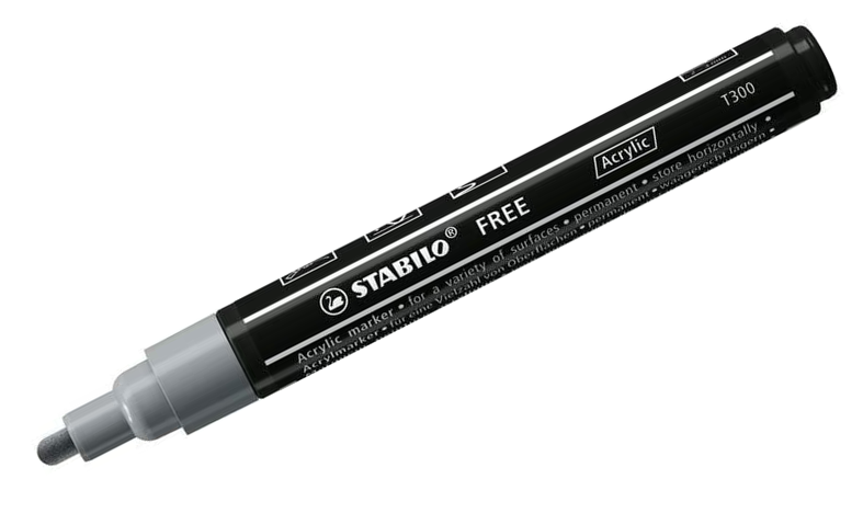 Acrylic Marker - STABILO Free Acrylic T300 2-3mm Bullet Tip - Assorted Pack Sizes and Colours