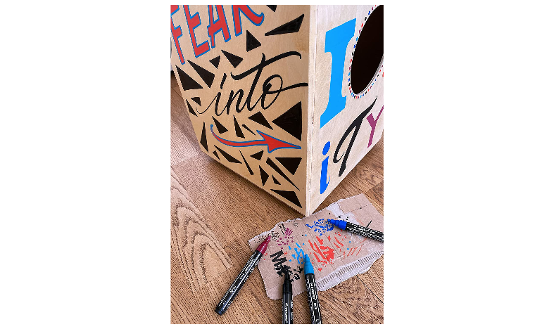 Acrylic Marker - STABILO FREE Acrylic - T300 2-3 mm Bullet Tip Vibrant - Wallet of 5 - Assorted Colours
