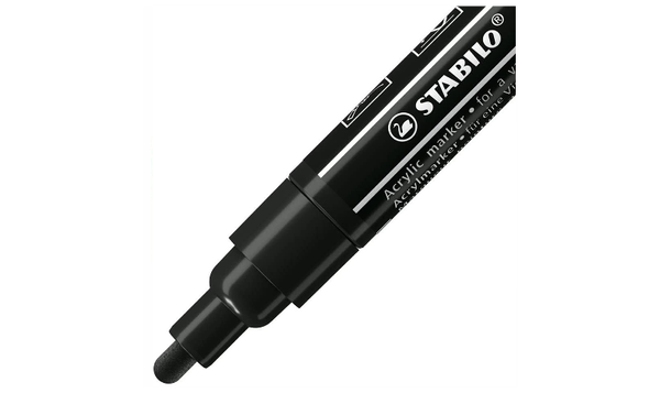 Acrylic Marker - STABILO FREE Acrylic - T300 2-3 mm Bullet Tip Urban - Wallet of 5 - Assorted Colours