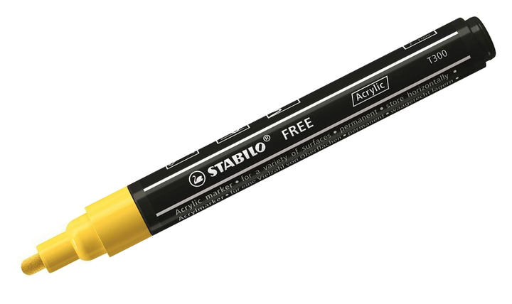 Acrylic Marker - STABILO Free Acrylic T300 2-3mm Bullet Tip - Assorted Pack Sizes and Colours
