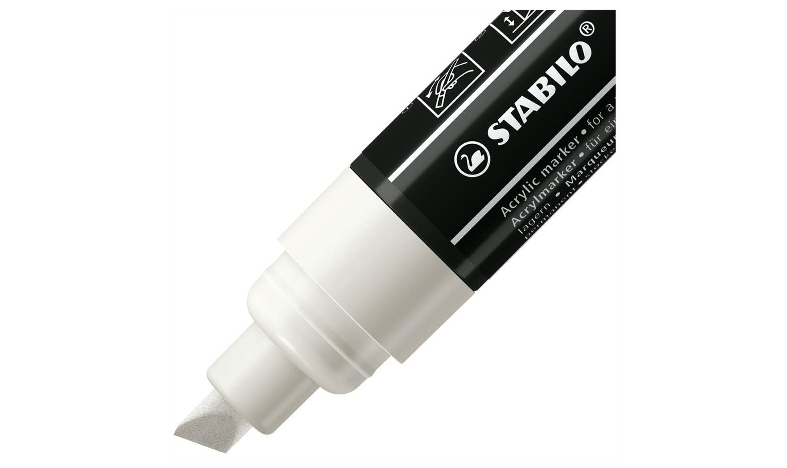 Acrylic Marker - STABILO FREE Acrylic - T800C 4-10 mm Bullet Tip - Bold - Wallet of 5 - Assorted Colours