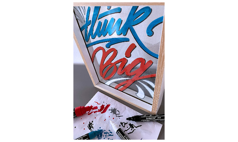 Acrylic Marker - STABILO FREE Acrylic - T800C 4-10 mm Bullet Tip - Seaside - Wallet of 5 - Assorted Colours