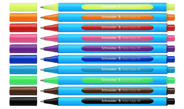 Schneider Slider Edge Ballpoint Pens XB Pack of 10 Assorted Colours
