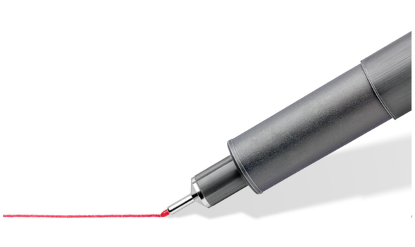 STAEDTLER 308 Coloured Pigment Liner 0.3 Assorted Deskset of 6