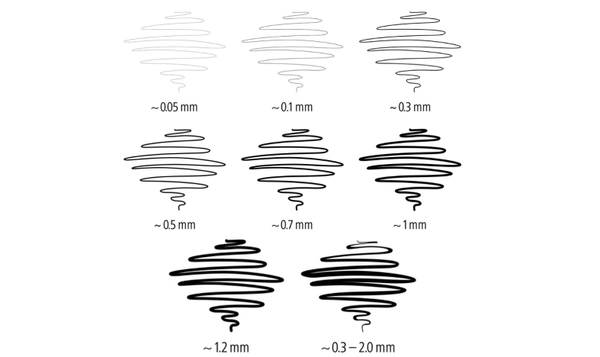 STAEDTLER 308 Pigment Liner Pen Assorted Deskset of 8