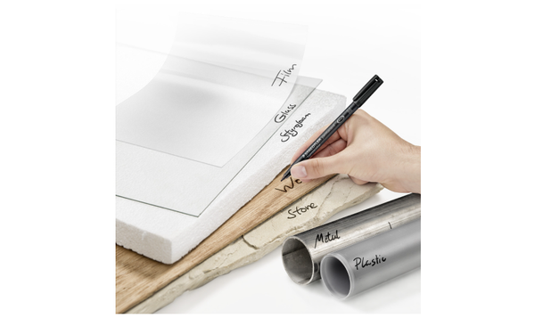 STAEDTLER Lumocolor Permanent Black Marker Pens Pack of 4 Assorted Line Widths