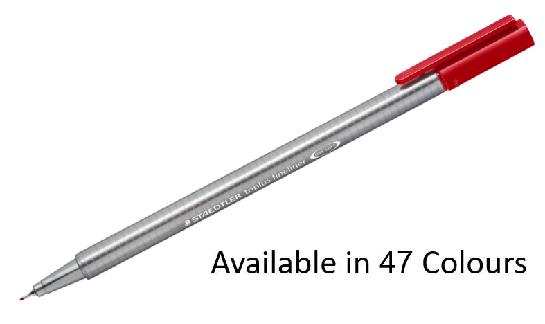 Staedtler 334 Triplus Fineliner Pens 0.3mm Pack of 26 Fine Pens 20