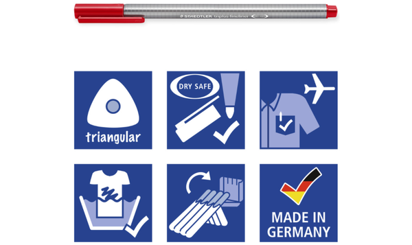 STAEDTLER Triplus Fineliner Pen Assorted Box of 10 334SB10