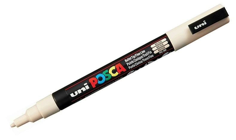 Uni-Ball Posca Marqueur permanent PC3M, blanc, 0,9- 1,3 mm