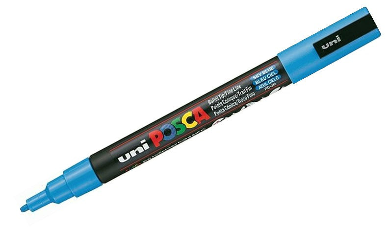 Uni : Posca Marker : PC-3M : Fine Bullet Tip : 0.9 - 1.3mm : Blue