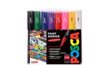 Uni POSCA Marker Pen PC-1M Extra Fine Set of 8 Assorted