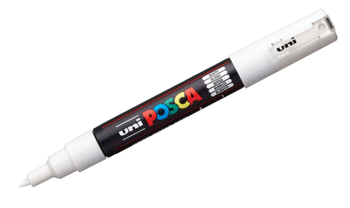 Uni POSCA Marker Pen PC-1M Extra Fine Set of 2 (Black White)