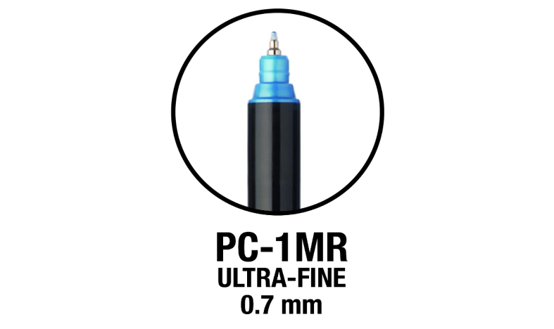 Uni POSCA Marker Pen PC-1MR Ultra-Fine Set of 16 Assorted Colours