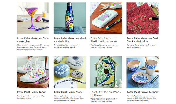 Uni POSCA Marker Pen PC-1M Extra Fine Set of 16 Assorted Colours