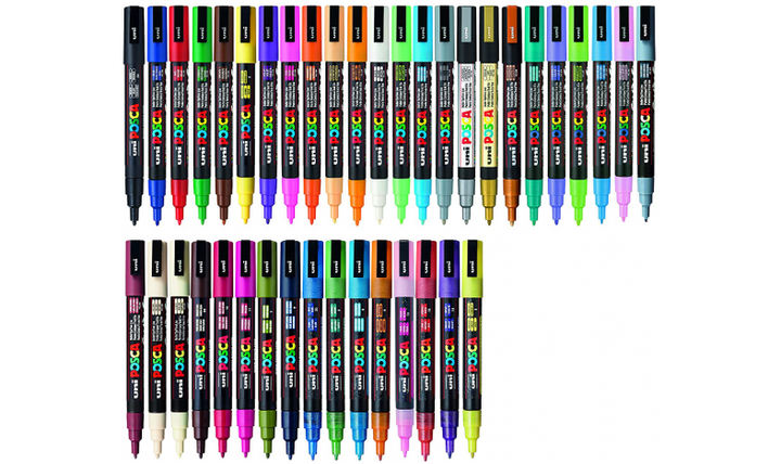 Uni POSCA Marker Pen PC-3M Fine 40pc Collection Box