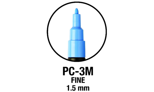 Uni POSCA Marker Pen PC-3M Fine Set of 4 Monotones