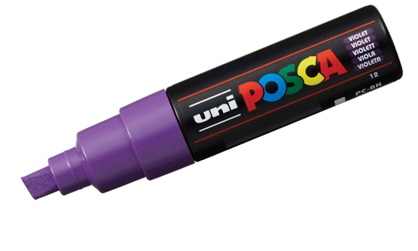 Uni POSCA Marker Pen PC-8K Broad Chisel Set of 8 Assorted