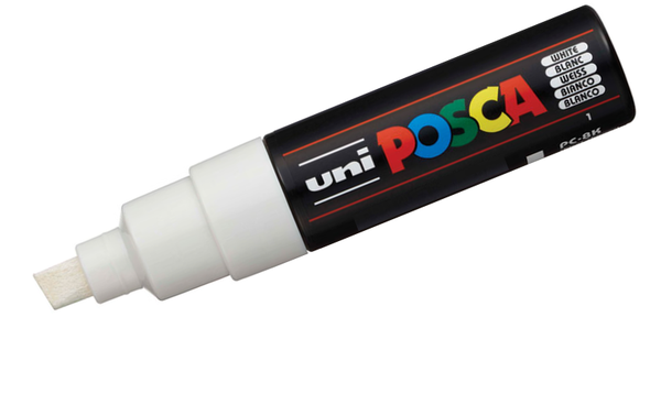 Uni POSCA Marker Pen PC-8K Broad Chisel Set of 8 Assorted