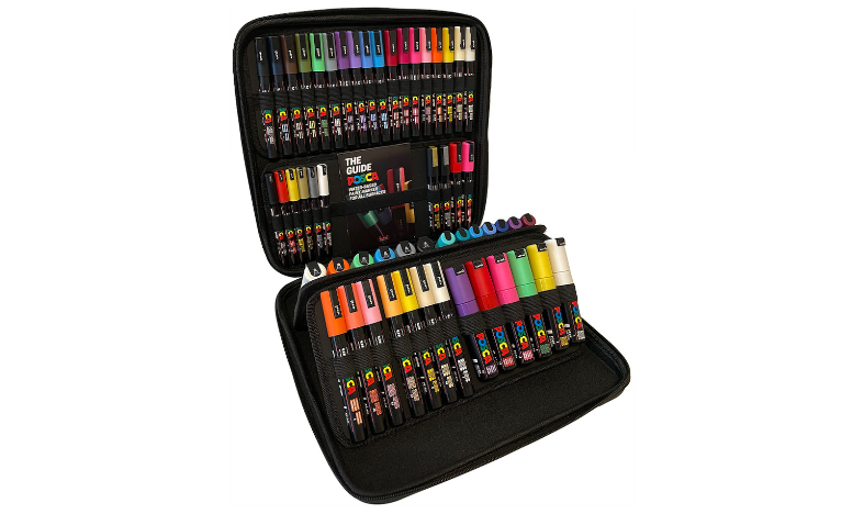 Faber-Castell Uni-ball 186830 POSCA Marker Set Of 20 With Instructions For 3 Graffiti Characters