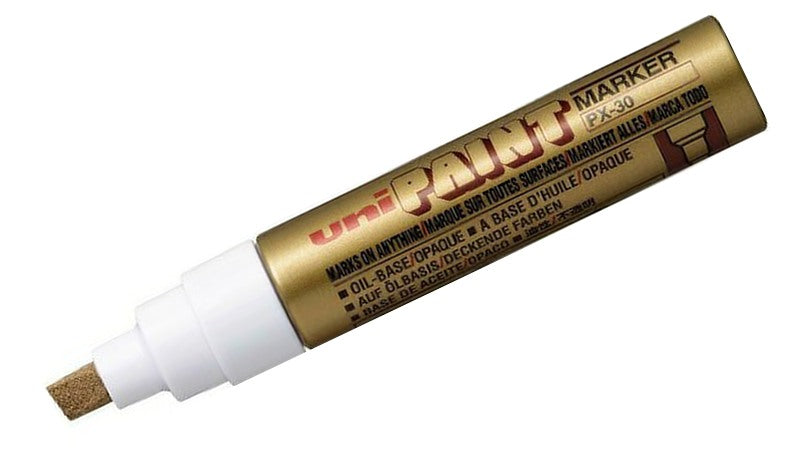 Gold + Silver Uni Paint Broad PX-30 Marker Review 