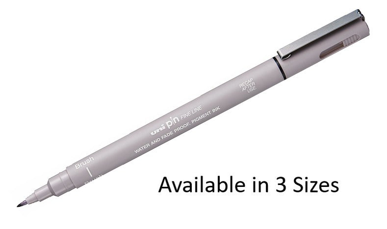 Uni Pin Fine Line Pen, Light Grey 